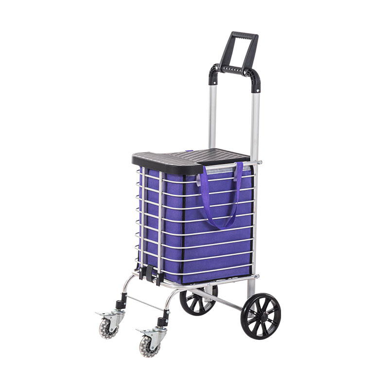 4 wheel Folding Aluminium Alloy Shopping Trolley Cart karo Bag