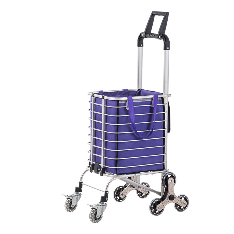 8 wheel Lempitan Aluminium Alloy Shopping Trolley Cart karo Bag